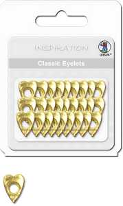 Ursus CLASSIC EYELETS 2-4MM,26ST.HERZEN2,GOLD