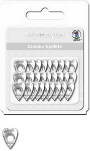 Ursus CLASSIC EYELETS 2-4MM,26ST.HERZEN2,SILB