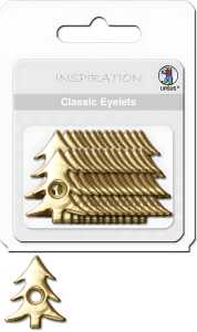 Ursus CLASSIC EYELETS 2-4MM,26ST.W.BÄUME GOLD