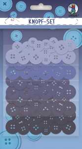 Ursus KNOPF-SET 80 KST-KNÖPFE, 5 FA., 4 GR. SORT.BLAU