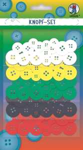 Ursus KNOPF-SET 80 KST-KNÖPFE, 5 FA., 4 GR. SORT.INT.FAR