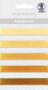 Ursus SATIN-BÄNDER 90CM,5BÄNDER ORANGE SORTIERT