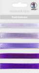 Ursus SATIN-BÄNDER 90CM,5BÄNDER LILA SORTIERT