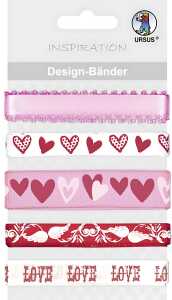 Ursus DESIGN-BÄNDER 90CM,5B.LIEBE SORT.