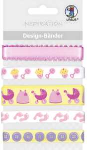 Ursus DESIGN-BÄNDER 90CM,5B.BABY MÄDCHEN SORT.