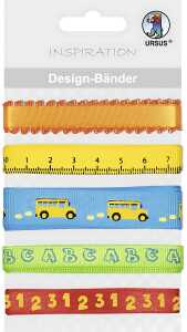 Ursus DESIGN-BÄNDER 90CM,5B.SCHULE SORT.
