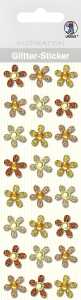 Ursus GLITTER STICKER "BLÜTEN",24ST.GELB