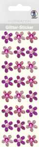Ursus GLITTER STICKER "BLÜTEN",24ST.PINK