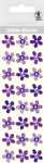 Ursus GLITTER STICKER "BLÜTEN",24ST.VIOLETT