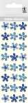 Ursus GLITTER STICKER "BLÜTEN",24ST.BLAU