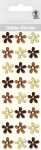 Ursus GLITTER STICKER "BLÜTEN",24ST.BRAUN