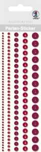Ursus PERLEN STICKER BORDÜREN "RUND",5ST.5GRÖ.ROT