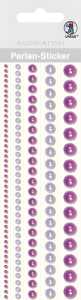 Ursus PERLEN STICKER BORDÜREN "RUND",5ST.5GRÖ.VIOLE
