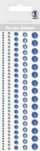 Ursus PERLEN STICKER BORDÜREN "RUND",5ST.5GRÖ.BLAU