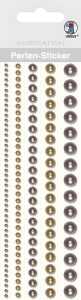 Ursus PERLEN STICKER BORDÜREN "RUND",5ST.5GRÖ.BRAUN