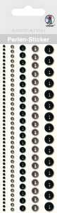 Ursus PERLEN STICKER BORDÜREN "RUND",5ST.5GRÖ.SCHWA