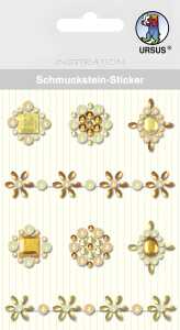 Ursus SCHMUCKST.STICKER "MEDAILLONS",8ST.GELB
