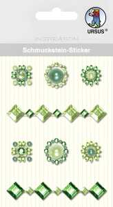 Ursus SCHMUCKST.STICKER "MEDAILLONS",8ST.GRÜN
