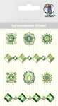Ursus SCHMUCKST.STICKER "MEDAILLONS",8ST.GRÜN