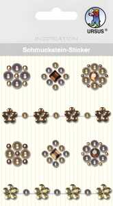 Ursus SCHMUCKST.STICKER "MEDAILLONS",8ST.BRAUN