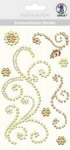 Ursus SCHMUCKST.STICKER "ORNAMENTE",8ST.GELB
