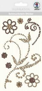 Ursus SCHMUCKST.STICKER "ORNAMENTE",8ST.BRAUN
