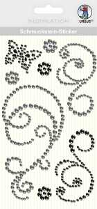 Ursus SCHMUCKST.STICKER "ORNAMENTE",8ST.SCHWARZ