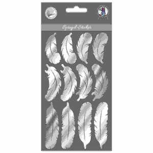 Ursus SPIEGEL-STICKER SILBER, FEDERN, MOTIV 03