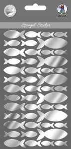 Ursus SPIEGEL-STICKER SILBER, FISCHE, MOTIV 04