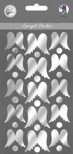 Ursus SPIEGEL-STICKER SILBER, ENGELSFLÜGEL, MOTIV 07