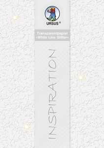 Ursus TRANSP.PAPIER "WHITE LINE GLITTER"180G.A4,5BL. 4008525226291
