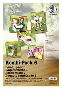 Ursus KOMBI-PACK 6 23x33CM,18BL.5NATURPAPIERE