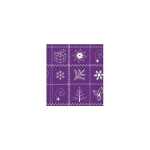 Ursus TRANSP.115G.DIN A4,25BL.COUN.CHRISTM.VIOLETT