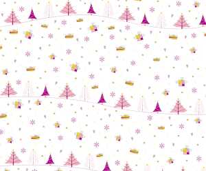 Ursus TRANSP.115G.DIN A4,5BL.MAGIC CHRISTM.PINK