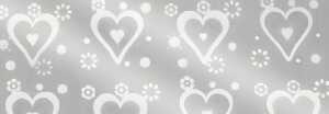 Ursus HOLOGRAMMFOLIE"HERZEN"100MY, 35x50CM,SILBER