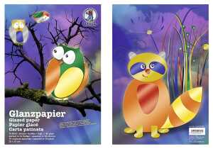 Ursus GLANZPAPIER GUM.80G.23x33CM,10BL.10FARBEN