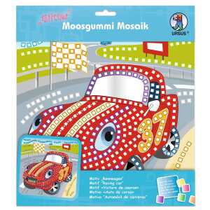 Ursus MOOSGUMMI MOSAIK "GLITTER RENNWAGEN"