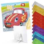 Ursus MOOSGUMMI MOSAIK "GLITTER RENNWAGEN"