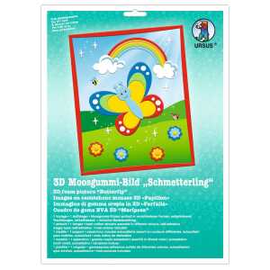 Ursus MOOSGUMMI-BILD 3D "SCHMETTERLING"
