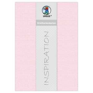 Ursus BRIEFKARTENKARTON GERIPPT 220G.DIN A4,5BL.ROSA
