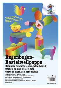 Ursus REGENBOGEN-BASTELWELLPAPPE 260G.23x33CM,10BG.