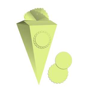 Ursus GESCHENKBOX"SPITZTÜTE"XL,25CM HOCH,2ST.APFELGRÜN