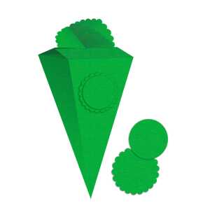 Ursus GESCHENKBOX"SPITZTÜTE"XL,25CM HOCH,2ST.GRASGRÜN