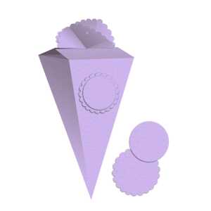 Ursus GESCHENKBOX"SPITZTÜTE"XL,25CM HOCH,2ST.FLIEDER