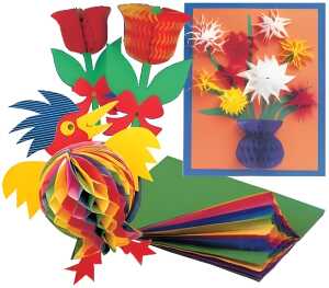 Ursus REGENB.-WABENPAPIER 34,5x49,5CM,5BL.SORTIERT