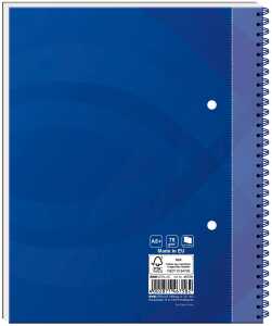RNK Spiral Notizbuch Business blau DIN A5 kariert 96Bl