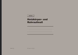RNK Heizkörper- und Rohraufmaß Block 50 Bl DIN A3 quer