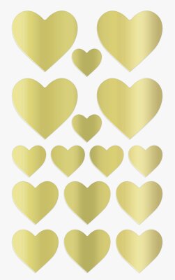 HEYDA Sticker Herzen gold