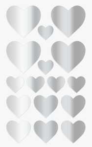 HEYDA Sticker Herzen silber 4005329147319