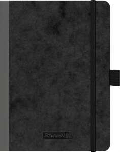Brunnen Notizbuch Premium Kladde A6 liniert Gummizug sw
